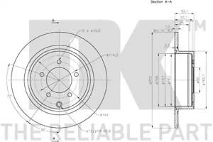 Диск тормозной зад. Citroen C4 Aircross Lancia Flavia Mitsubishi Asx, Outlander Ii Peugeot 4008 1.6-2.4 11.06-