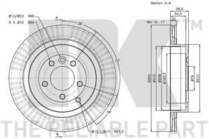 Диск гальмівний задн. Land Rover Range Rover III 05-