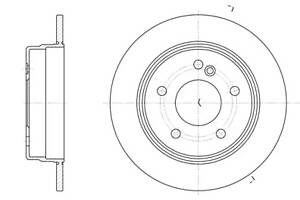 Диск гальмівний задній, 258mm C (W202), E (W124) 82-95