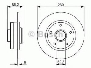 диск тормозной задний BOSCH 0986479684 RENAULT GRAN TOUR III универсал (KZ0/1)