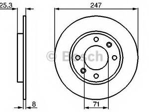 ДИСК тормозной задний COATED BOSCH 0986479B35 на CITROËN ZX (N2)