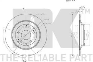 Диск тормозной задний MAZDA CX5 12.12-