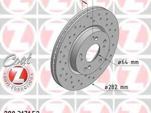 Диск тормозной ZIMMERMANN 280317152 на HONDA EDIX (BE)