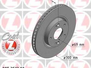 Диск гальмівний ZIMMERMANN 285351320 на HYUNDAI ELANTRA GT (GD)