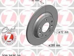 Диск тормозной ZIMMERMANN 370307520 на MAZDA 6 Sport (GH)