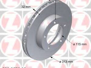 Диск гальмівний ZIMMERMANN 590257352 на TOYOTA PRADO (FZJ1_, UZJ100)