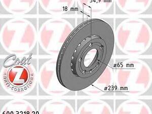 Диск тормозной ZIMMERMANN 600321820 на VW POLO (9N_)