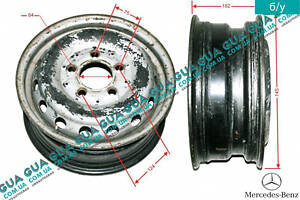 Диск колесный R15 6Jx15H2 металлический ( стальной / железный ) 9034010802 Mercedes / МЕРСЕДЕС SPRINTER 1995-2000 / СПРИ