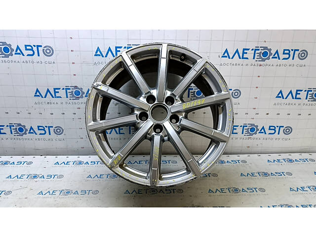 Диск колесный R18x8J ET46 Audi A3 8V 15-16 4d 10 спиц хром, бордюрка - Фото 1
