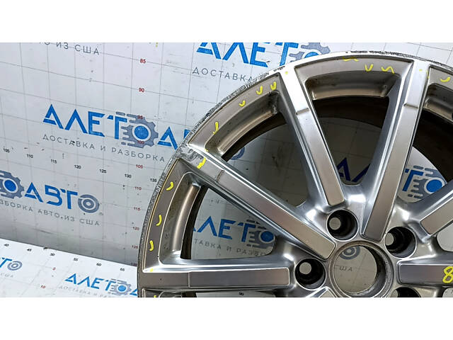 Диск колесный R18x8J ET46 Audi A3 8V 15-16 4d 10 спиц хром, бордюрка - Фото 4