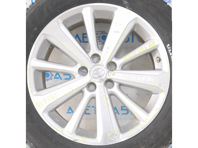 Диск колесный R19 x 7,5J ET35 5*114,3 Toyota Highlander 08-13 без резины, с датчиком давления, бордюрка