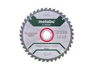 Диск пильний 216 х 30 (40Т) Metabo Precision cut Classic (628060000)