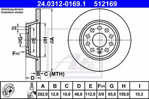 Диск тормозной, AUDI A3, Q3; SEAT Alhambra, Leon, Toledo III; SKODA Octavia, Superb II, Yeti; VW Eos, Golf V, Passat, Je