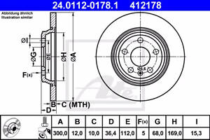 Диск тормозной, AUDI A4, A5, A6, A7, Q5; 08-17