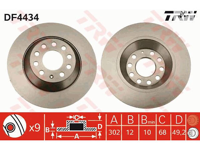 Диск гальмівний, AUDI A6, 2.0-4.2, BDX/CCEA, 04-11