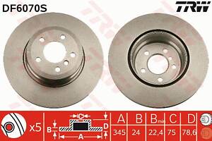 Диск тормозной, BMW, 3.0-4.8, N57 D30 C, 07-