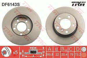 Диск тормозной, BMW 1 (F20/F21), 3 (F30,F80/F34/F31), 4 (F36/F33,F83/F32,F82), 10-