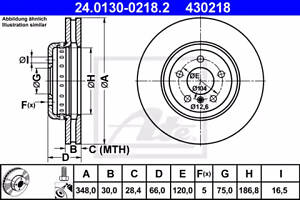 Диск тормозной, BMW 5 (F10/F11), 10-17