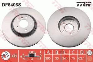 Диск тормозной, BMW X5/X6 (E70/E71), N64 B44 A, 07-