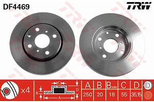 Диск тормозной, CITROEN C1, PEUGEOT 107/108/Aygo, 1-1.4, CFA (384F), 05-