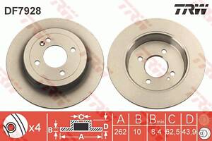 Диск тормозной, HYUNDAI/KIA, 1-1.6, G4LA, 11-