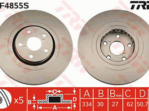 Диск тормозной, LEXUS (L1/S19/E3/C1), 3UZ-FE, 06-