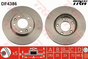 Диск тормозной, MAZDA, 1.8-2.3, L3C1, 02-07