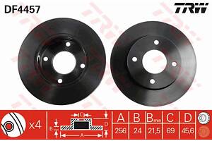 Диск тормозной, MITSUBISHI Colt, SMART, 1.1-1.5, M 134.911, 04-12