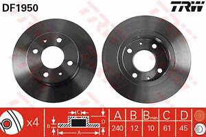 Диск тормозной, NISSAN Cherry/Sunny, 1.3-1.6, E13S, 82-91