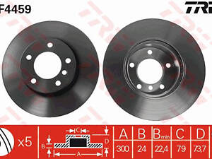 Диск тормозной, передний, 300mm, BMW 1 (E81), 3 (E90) 04-16