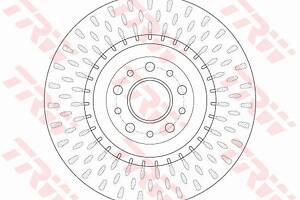 Диск тормозной, передний, FIAT Doblo, 1.3-2.0, 10-