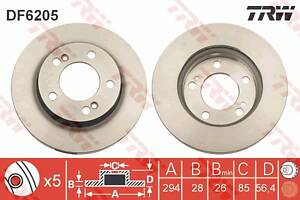 Диск тормозной, SSANGYONG Actyon/Kyron/Rexton, 2.0-3.2, 02-