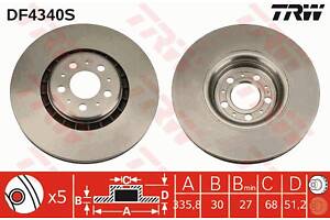 Диск тормозной, VOLVO, 2.5-3.2, D 5244 T5, 02-14