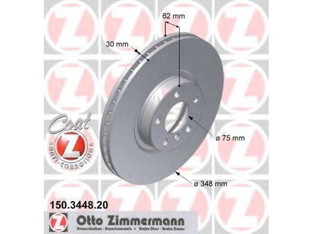 Диск тормозной COAT Z ZIMMERMANN 150344820 на BMW X5 (E70)