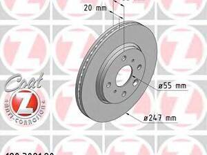 Диск тормозной Coat Z ZIMMERMANN 180302120 на CITROËN C1 (PM_, PN_)