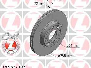 Диск гальмівний COAT Z ZIMMERMANN 470244120 RENAULT KANGOO Express (FW0/1_)