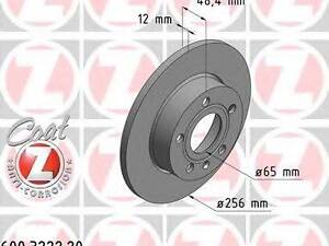 Диск гальмівний COAT Z ZIMMERMANN 600322220 на VW CADDY III універсал (2KB, 2KJ, 2CB, 2CJ)