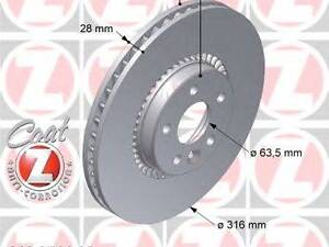 Диск гальмівний Coat Z ZIMMERMANN 610371120 на VOLVO V60