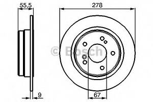 Диск тормозной MB W124 W202 W203 W210 R