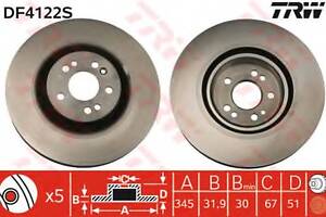 Диск тормозной MERCEDES ML(163) 'F D=345mm '00-05