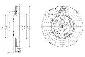 Диск тормозной передний, 2.7-3.2CDI