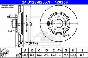 Диск тормозной передний, 300mm Hyundai I40, IX35, Sonata; Kia Optima, Sportage 04-