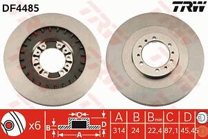 Диск тормозной передний, MITSUBISHI Galloper/Pajero, 2.5-3.0, 98-