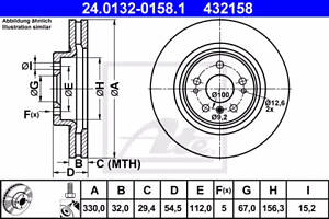 Диск тормозной передний, R17  W164/251