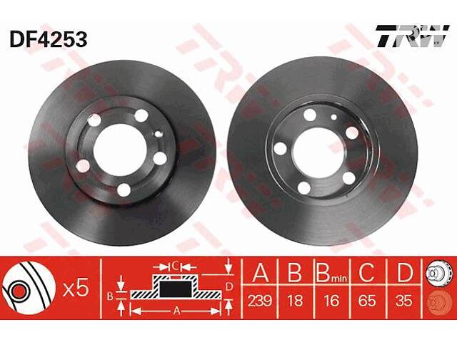 Диск тормозной передний, SKODA/VW, 1.0-1.6, BLS/BSW, 99-