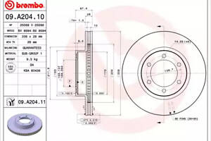 Диск гальмівний передній, TOYOTA Land Cruiser, 3.0-4.0, 02-