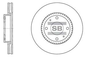 Диск гальмівний передній (вентильований) SD1046