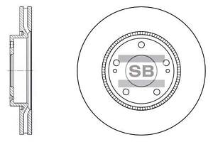 Диск тормозной передний (вентилируемый) SD1048