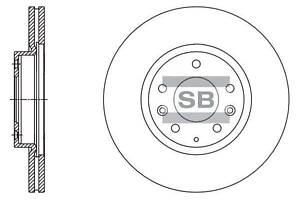 Диск тормозной передний (вентилируемый) SD4417