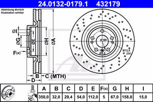 Диск тормозной передний, X166/W166/C292 11- (AMG)